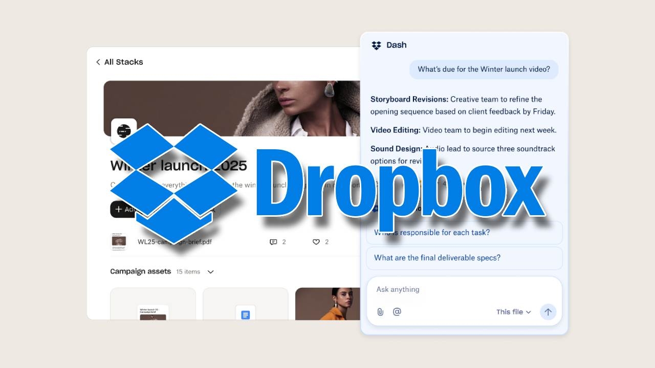 Dropbox présente Dash : un espace de travail IA autoconfigurable pour la productivité des équipes